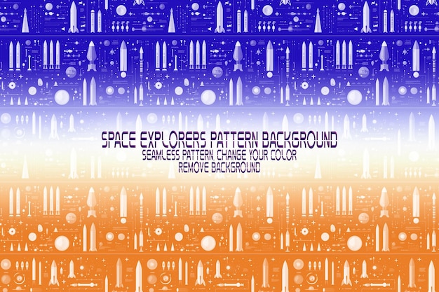 background texture with space explorers shuttles planets and stars editable psd pattern