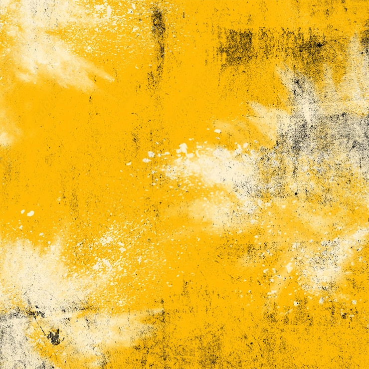 PSD background with yellow paint with white splash texture