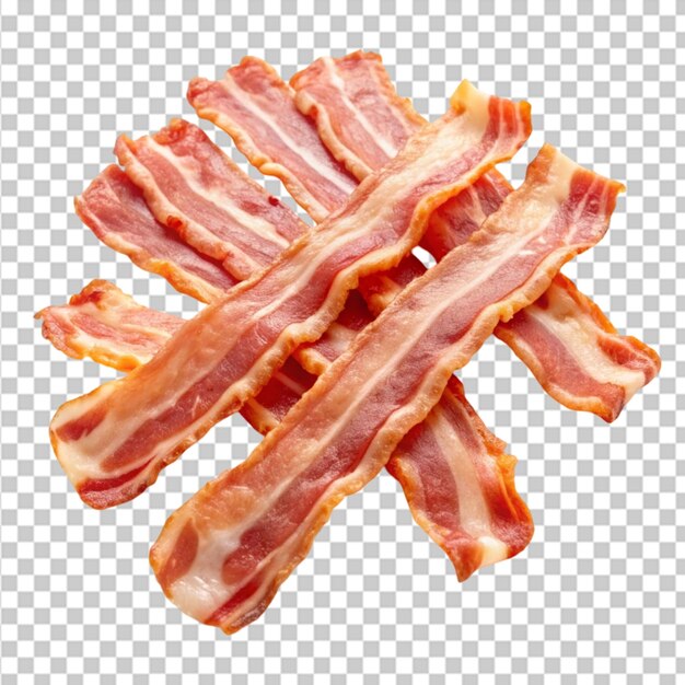 Bacon aislado en un fondo transparente