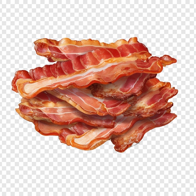 Bacon aislado sobre un fondo transparente