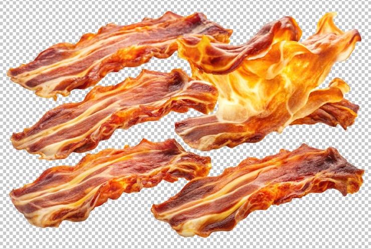 PSD bacon blaze sizzles em smoky savory food delight
