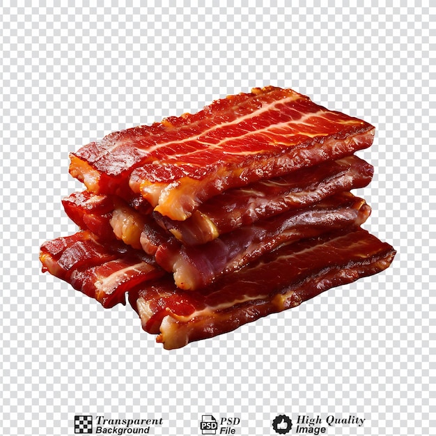 PSD bacon cozido isolado em fundo transparente