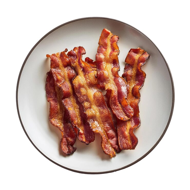 PSD bacon crujiente en un plato