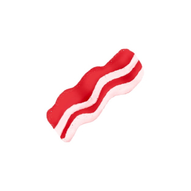 PSD bacon sur fond blanc