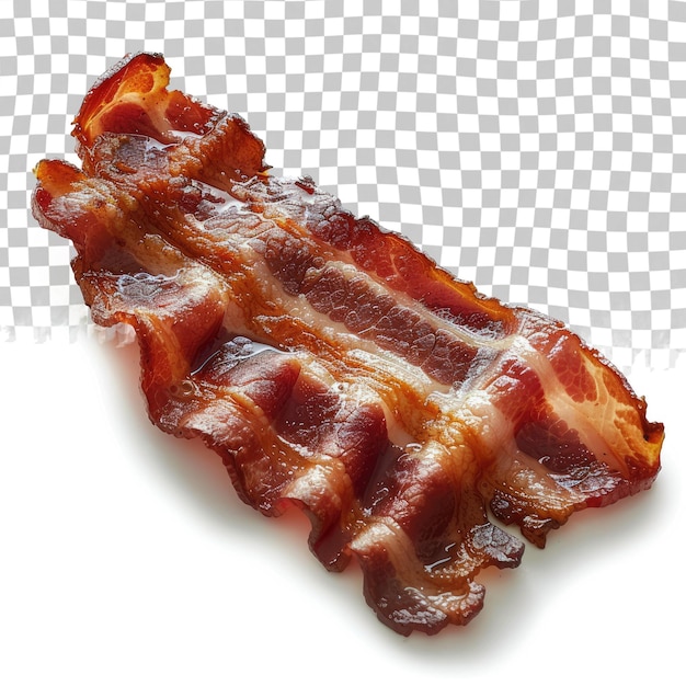 PSD un bacon qui est posé sur un fond blanc