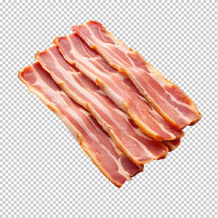 PSD bacon sobre un fondo transparente