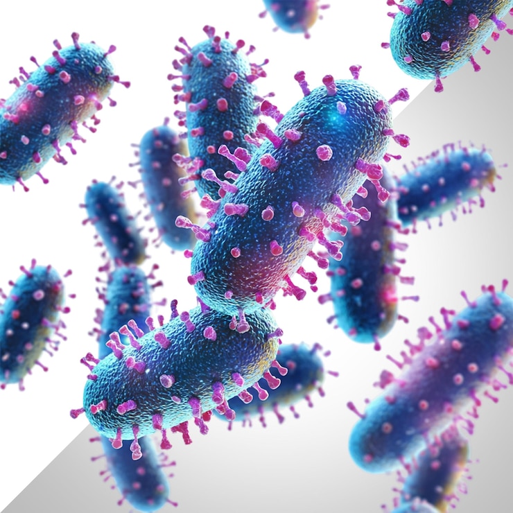 PSD bacterias aisladas en un fondo transparente