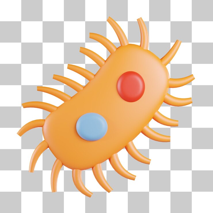 PSD bactérias ícone 3d