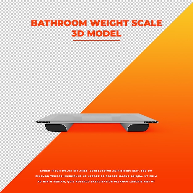 Badezimmer waage isoliert 3d-modell