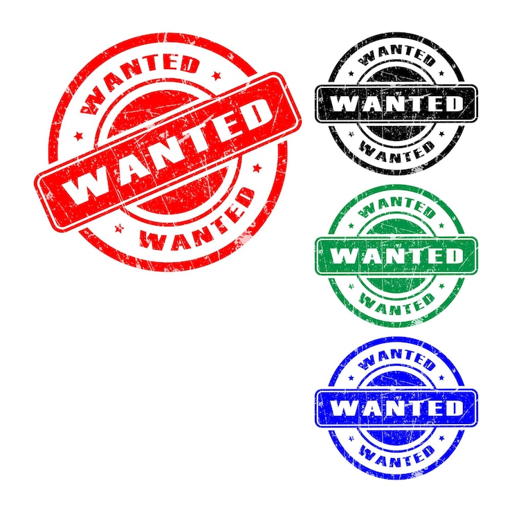 PSD badge di grunge ricercato in rosso nero verde e blu isolato su sfondo trasparente