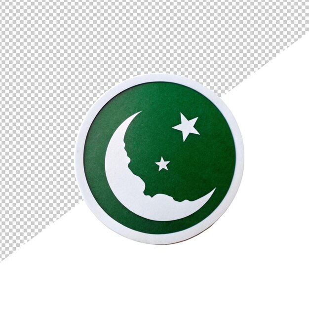 PSD badge du pakistan sur un fond transparent