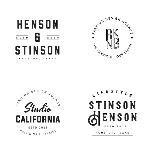 Badges et logos vintage PSD