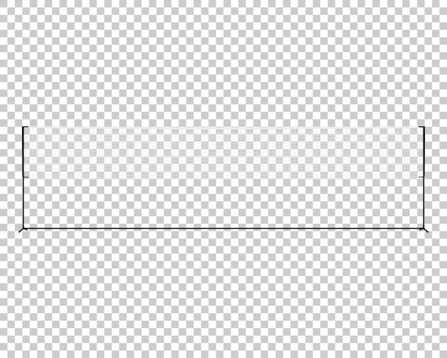 PSD badmintonnetz auf transparentem hintergrund 3d-darstellung