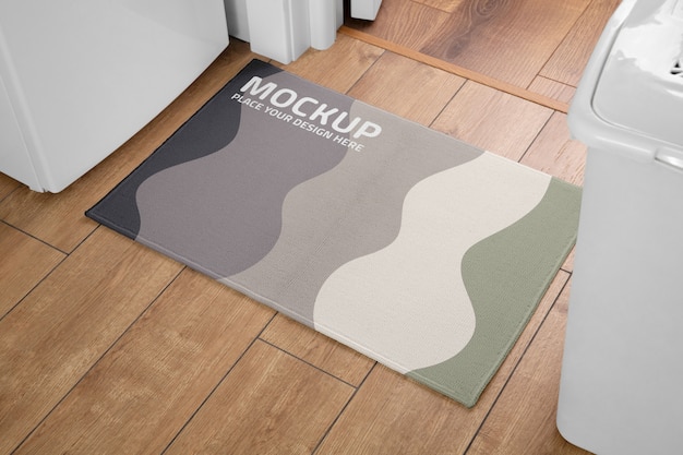 PSD badteppich mockup-design