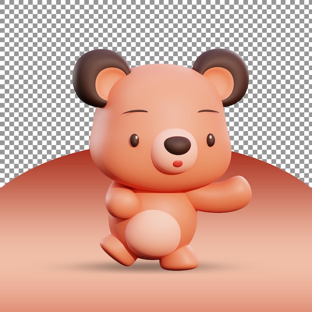 Bär 3d-rendering-pose 1