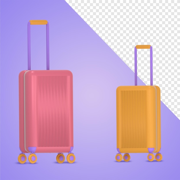 Bagages rendu 3d illustration