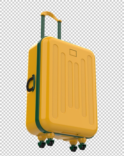 Bagaglio isolato su sfondo trasparente illustrazione di rendering 3D