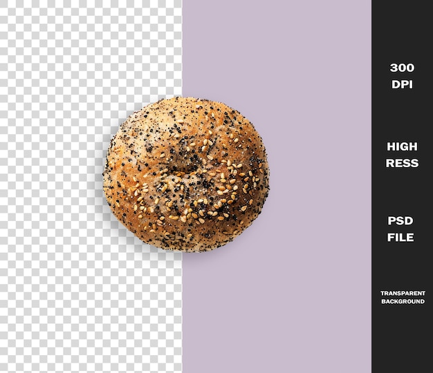 Un Bagel Avec Des Graines De Sésame Et Une Image D'un Bagel