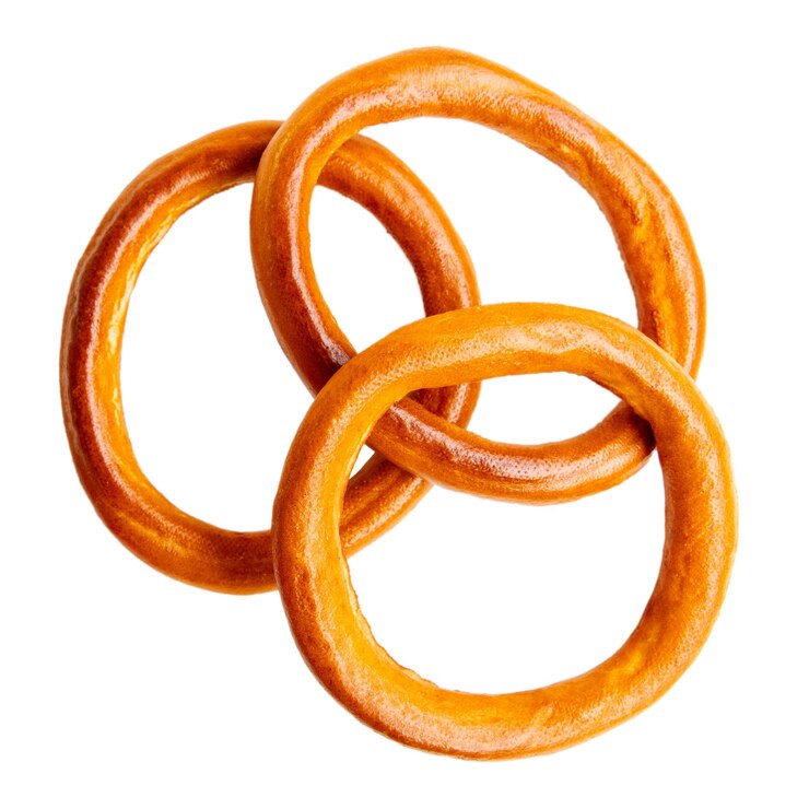 PSD bagel o pretzel su uno sfondo bianco