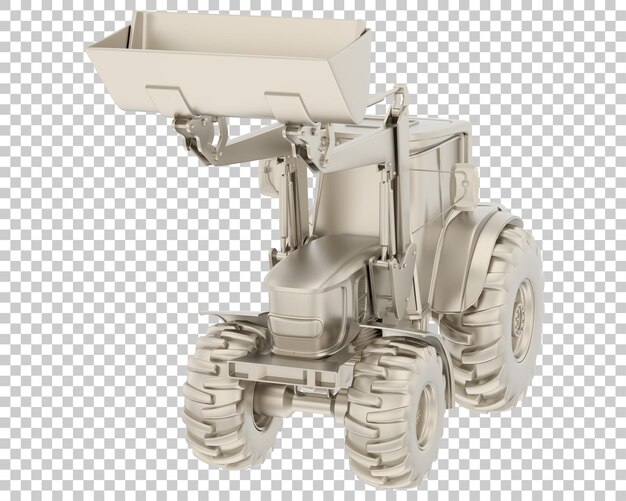 Bagger auf transparentem Hintergrund 3D-Darstellung