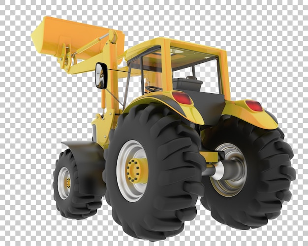 Bagger auf transparentem Hintergrund 3D-Darstellung