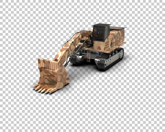 Bagger isoliert auf dem Hintergrund 3D-Rendering-Illustration