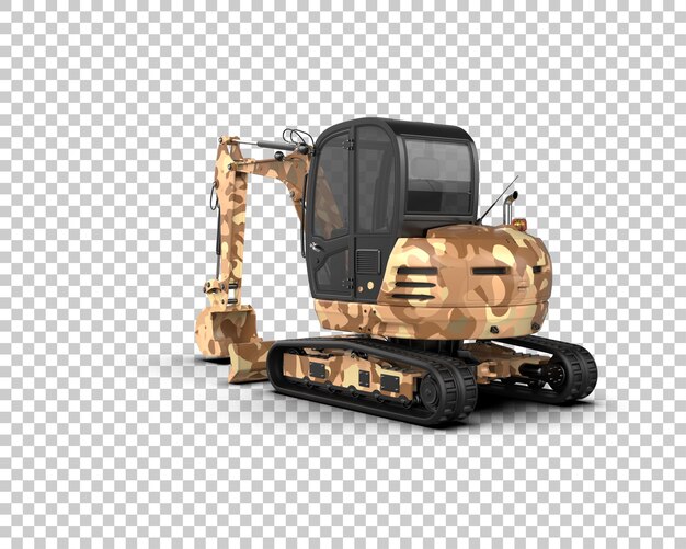 Bagger isoliert auf dem Hintergrund 3D-Rendering-Illustration