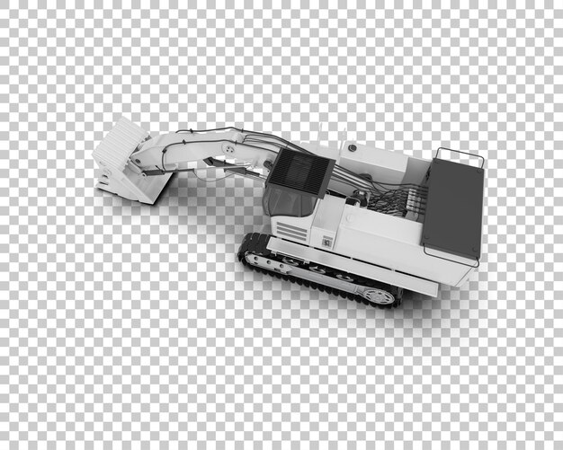 Bagger isoliert auf dem Hintergrund 3D-Rendering-Illustration
