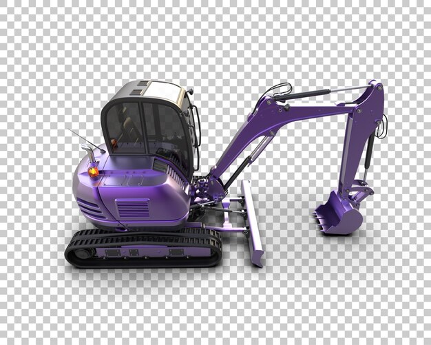 Bagger isoliert auf dem Hintergrund 3D-Rendering-Illustration