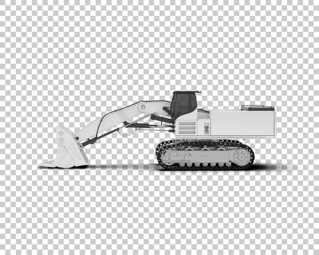 Bagger isoliert auf dem Hintergrund 3D-Rendering-Illustration
