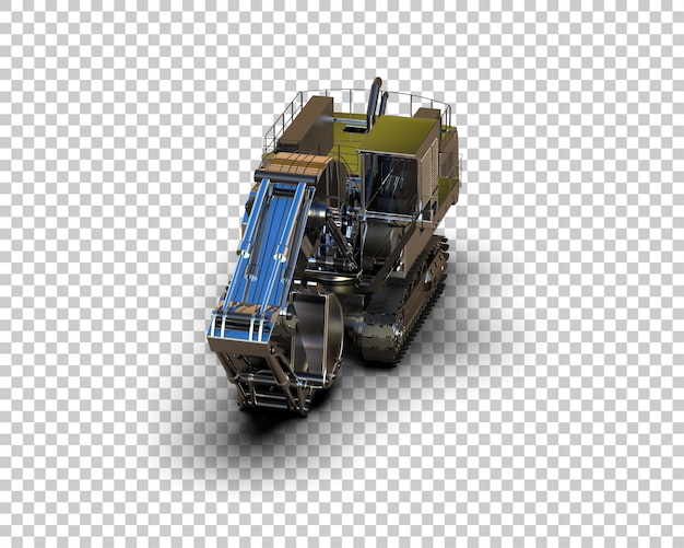 Bagger isoliert auf dem Hintergrund 3D-Rendering-Illustration
