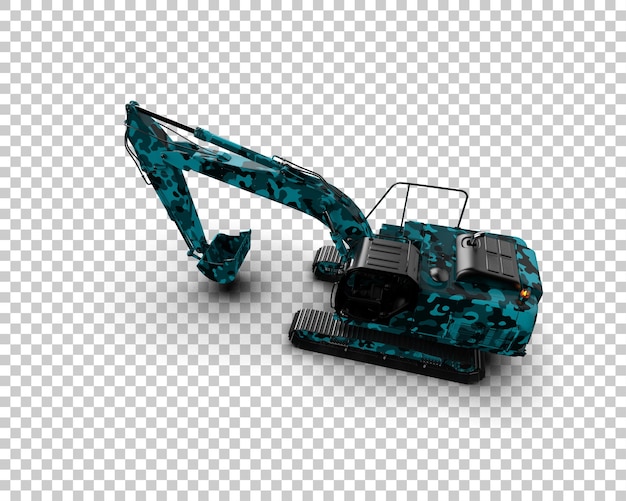 Bagger isoliert auf dem Hintergrund 3D-Rendering-Illustration