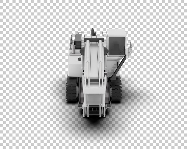 Bagger isoliert auf dem Hintergrund 3D-Rendering-Illustration
