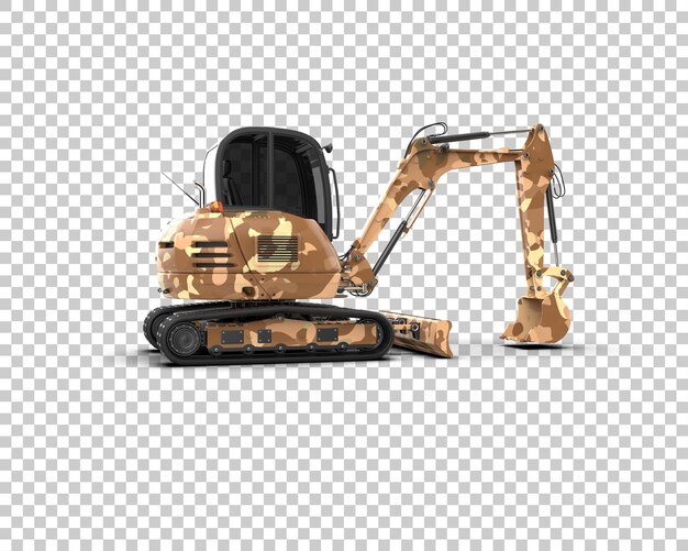 Bagger isoliert auf dem Hintergrund 3D-Rendering-Illustration