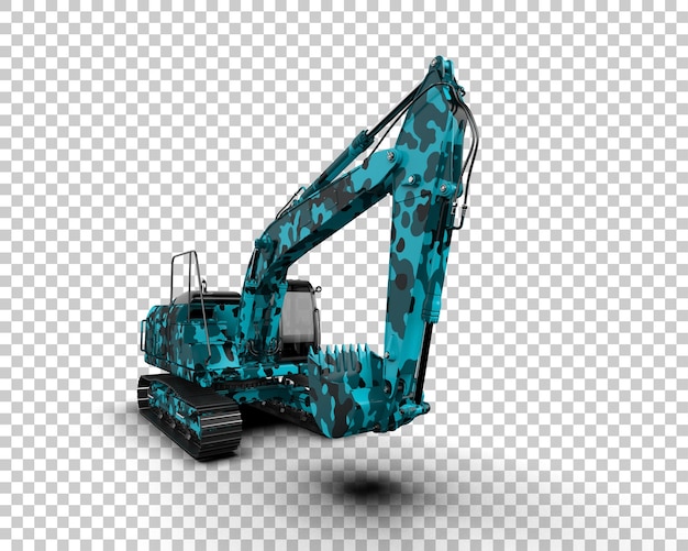 Bagger isoliert auf dem Hintergrund 3D-Rendering-Illustration