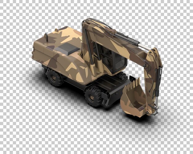 Bagger isoliert auf dem Hintergrund 3D-Rendering-Illustration