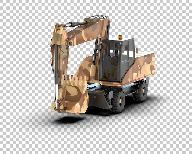 Bagger isoliert auf dem Hintergrund 3D-Rendering-Illustration