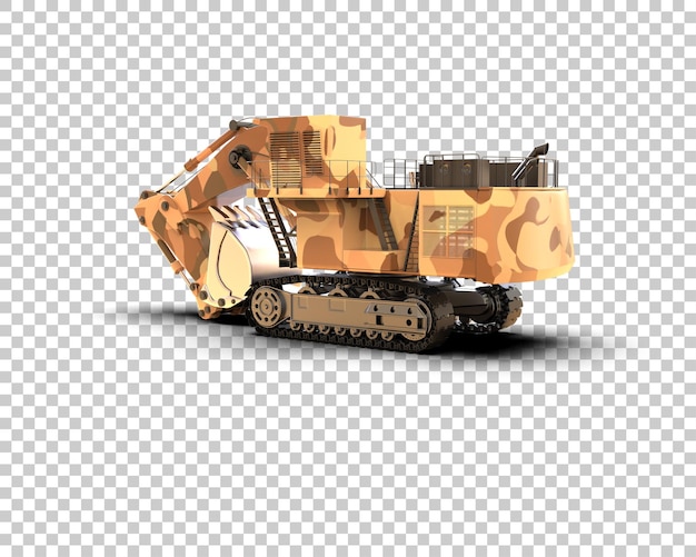 Bagger isoliert auf dem Hintergrund 3D-Rendering-Illustration