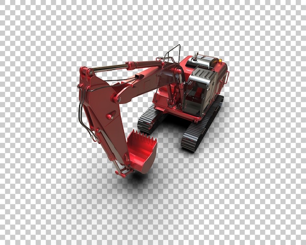 Bagger isoliert auf dem Hintergrund 3D-Rendering-Illustration