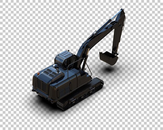Bagger isoliert auf dem Hintergrund 3D-Rendering-Illustration