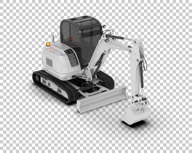 Bagger isoliert auf dem Hintergrund 3D-Rendering-Illustration