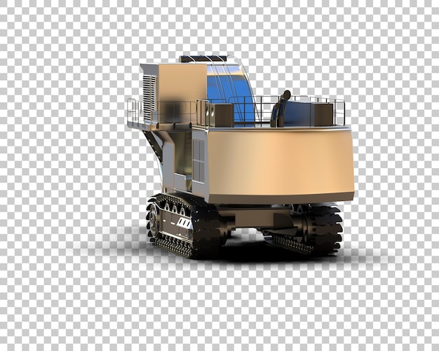 Bagger isoliert auf dem Hintergrund 3D-Rendering-Illustration