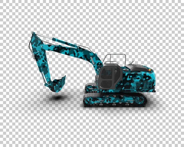 Bagger isoliert auf dem Hintergrund 3D-Rendering-Illustration