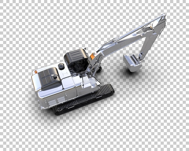 Bagger isoliert auf dem Hintergrund 3D-Rendering-Illustration