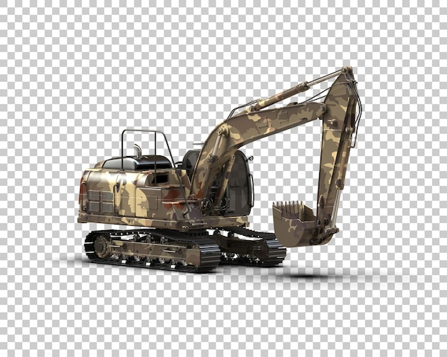 Bagger isoliert auf dem Hintergrund 3D-Rendering-Illustration