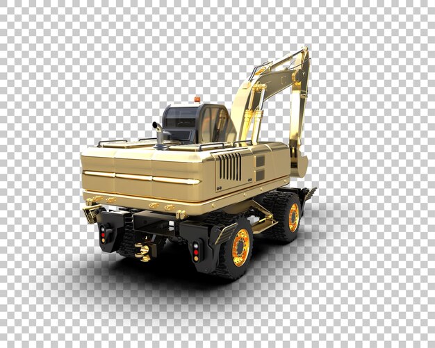 Bagger isoliert auf dem Hintergrund 3D-Rendering-Illustration
