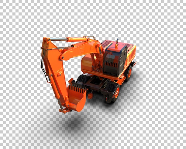 Bagger isoliert auf dem Hintergrund 3D-Rendering-Illustration