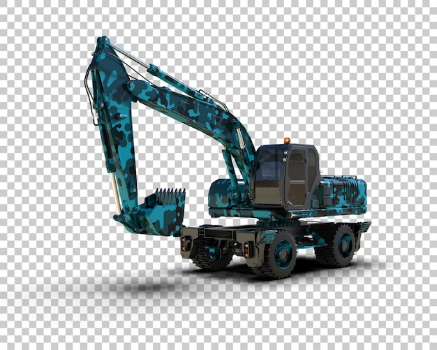 Bagger isoliert auf dem Hintergrund 3D-Rendering-Illustration