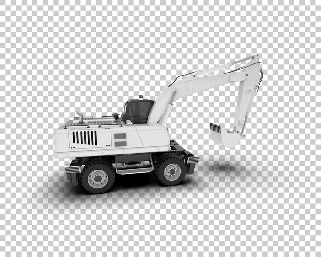 Bagger isoliert auf dem Hintergrund 3D-Rendering-Illustration