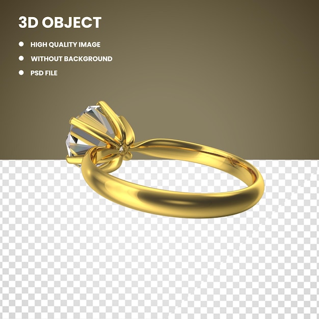 PSD bague en diamant 3d